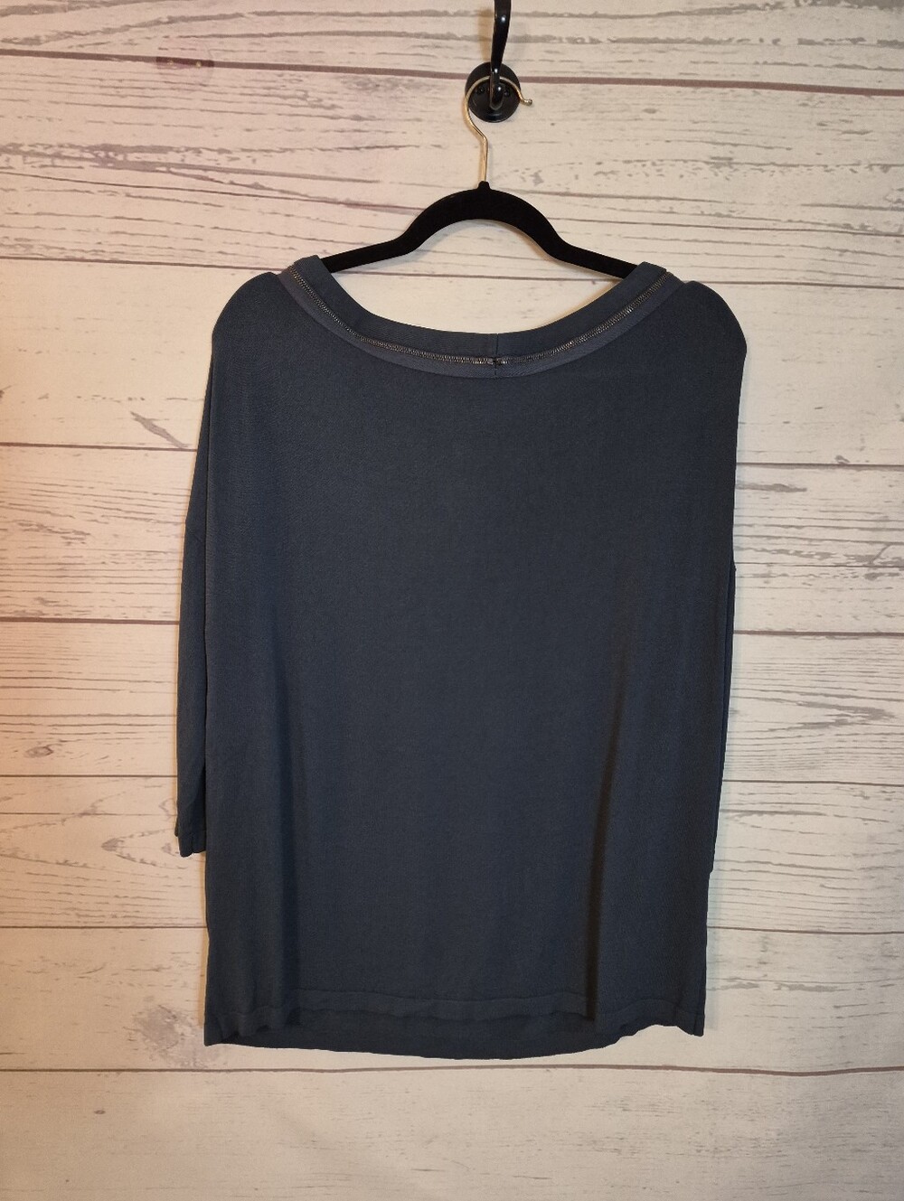 Amette Gortz - Women's Slate Blue 3/4 Sleeve Top - - Picture 4 of 6